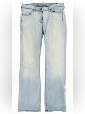 7 For All Mankind Womens 'Flynt' Light Blur Mid-Rise Flared Jeans Blue Size 28